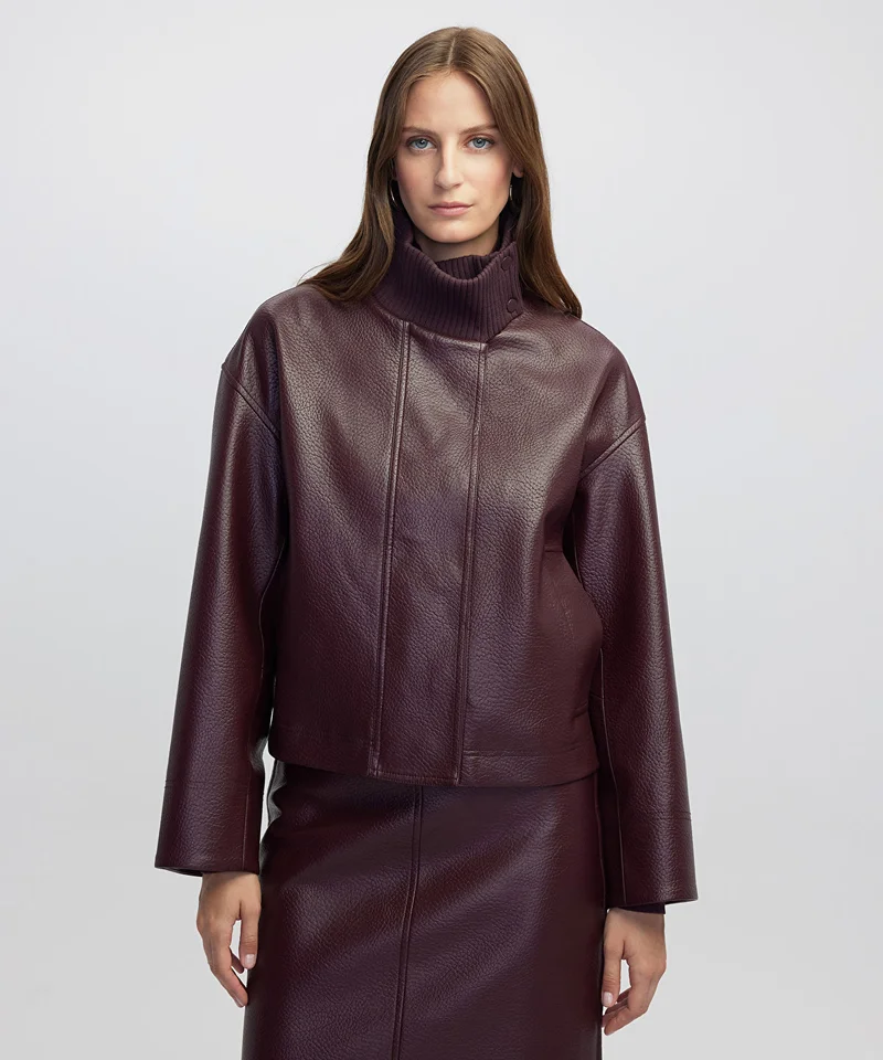 ابيكول Leather-Effect Coat